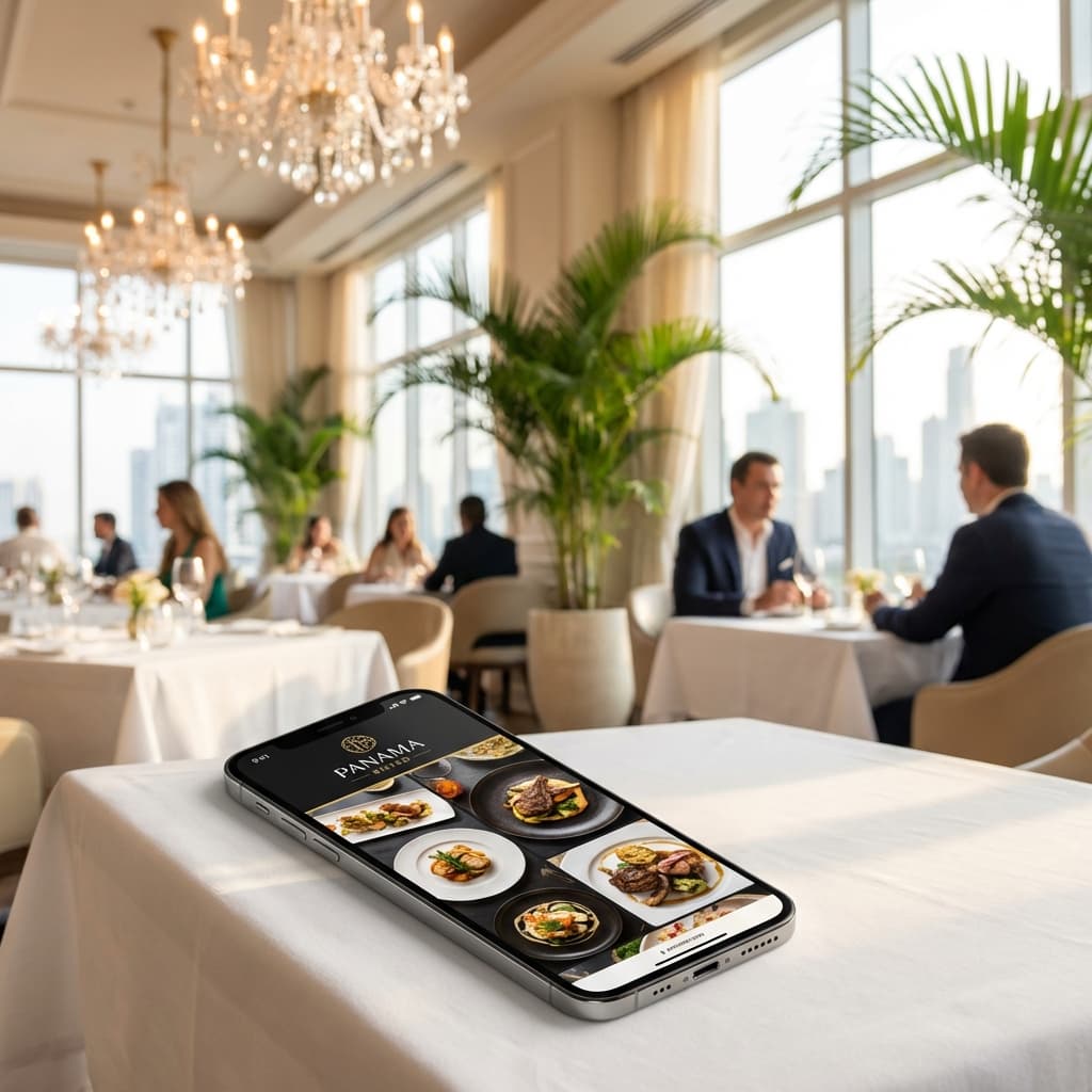 Cliente escaneando código QR para pedir por WhatsApp en un restaurante